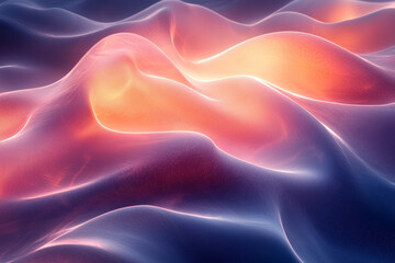 Aufkleber - A minimalist abstract display of gradient glass curves, with subtle highlights and soft transitions,