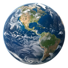 earth globe on white background