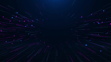Wall Mural - data particle business corporate digital technology network cyberspace sci-fi digital electric dynam