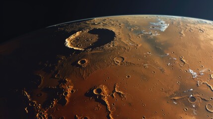 Wall Mural - planet mars viewed from space