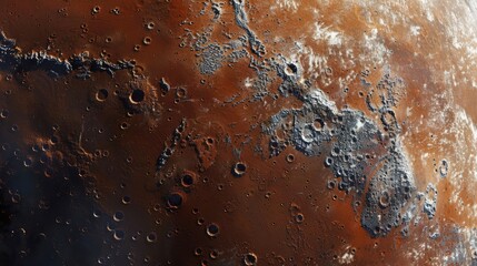 Wall Mural - planet mars viewed from space