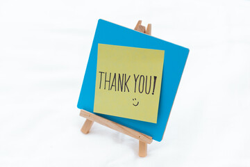Poster - Thank you note business appreciation office setting digital content minimalist environment close-up view gratitude concept