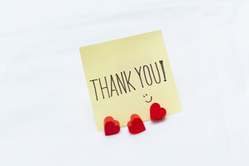 Poster - Business appreciation event thank you note office desk digital content minimalist environment close-up view gratitude concept