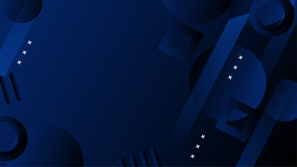 Wall Mural - blue vector illustration minimal geometric shape abstract background. for background, banner, pamphl