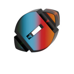 Poster - 3D Gradient Sports Football symbol