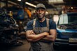 © CojanAI - Smiling portrait of a middle aged car mechanic