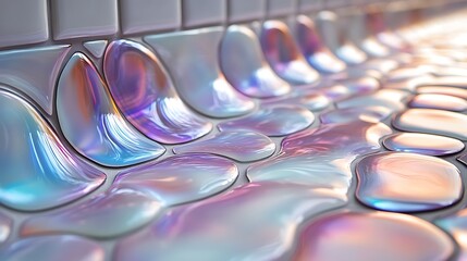 Wall Mural - Iridescent waves