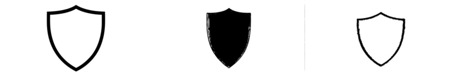 A security shield depicted with a single continuous line. Concept of safety and protection. Modern illustration.