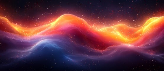 Leinwandbilder - Particle technology as a background for a digital cyberspace movement.