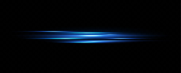 Poster - Vector illustration of a blue color. Light effect. Abstract laser beams of light. Chaotic neon rays of light .