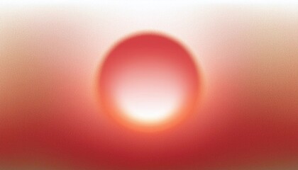 Wall Mural - abstract grainy gradient blurred glowing ring on white background, orange and red, noise texture eff