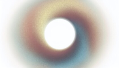 Wall Mural - abstract grainy gradient blurred glowing ring on white background, orange and blue, noise texture ef