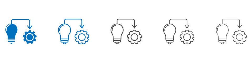 Implementation icon vector set collection for web