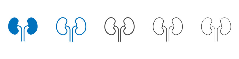 Kidney icon vector set collection for web