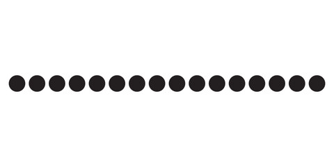 Wall Mural - dotted line icon vector, dotted seamless line flat geometric circle line isolated on white backgroun