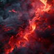 © LEMAT WORKS - Fiery Red Flames and Smoke in a Mystical Atmosphere - made with Generative AI