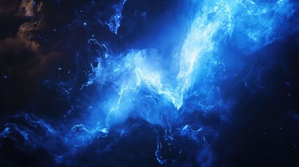 dynamic abstract background showcasing a vibrant blue lightning bolt, symbolizing plasma and energy 