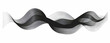 © Asif - Abstract vector wavy line design element on a white background. A modern, minimalist black and grey simple wave shape for web, print, or graphic design.