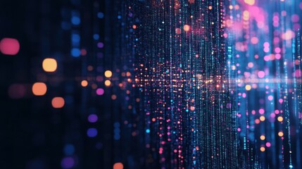Wall Mural - random static pixels on digital screen