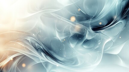 Wall Mural - abstract swirls of blue and white with subtle sparkle.