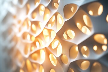 Wall Mural - abstract light pattern with warm glow