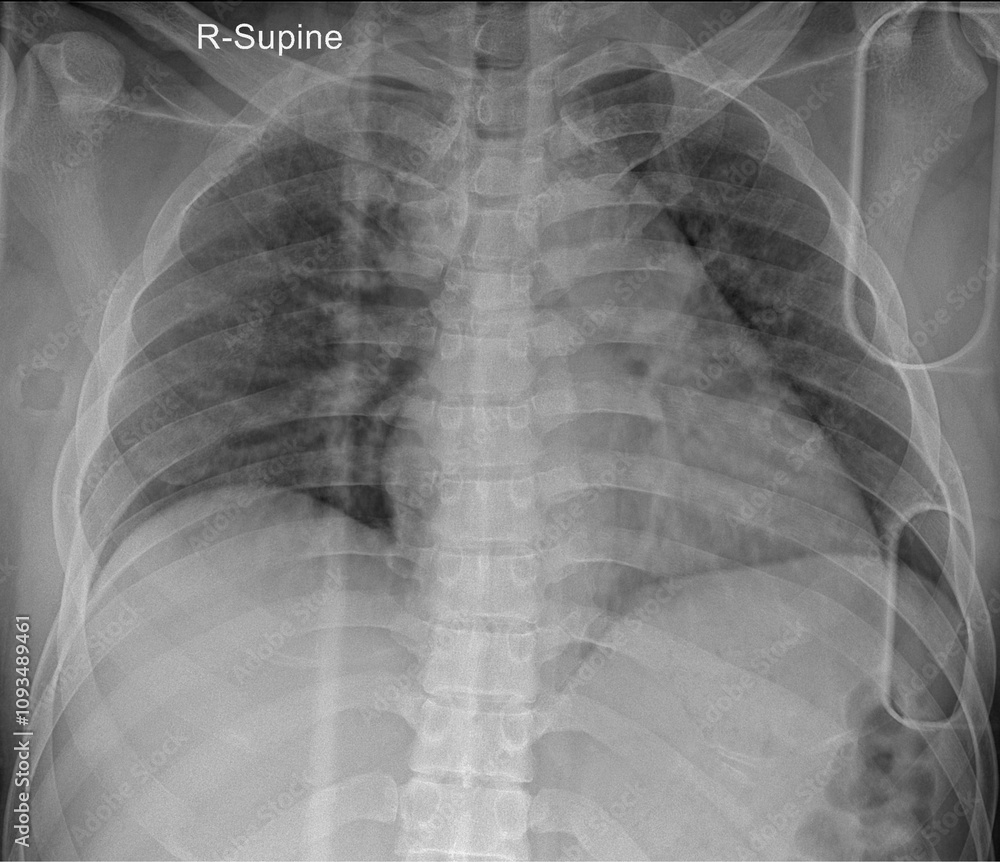Supine Chest X-ray for Evaluation of Thoracic Structures and Lung ...