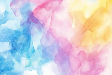 Wall Mural - colorful watercolor wash background with pastel hues
