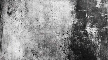 Wall Mural - Monochrome grunge texture with faded and scratched black and gray tones