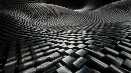 Abstract dark gray woven fabric texture background.