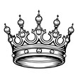 © josepperianes - King Crown Illustration Clip Art Design Shape. Royal Silhouette Icon Vector.