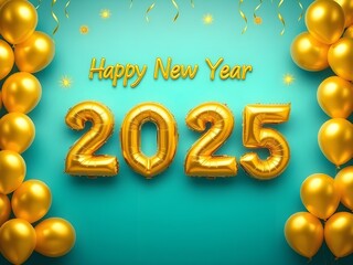 new year 2025 balloon
