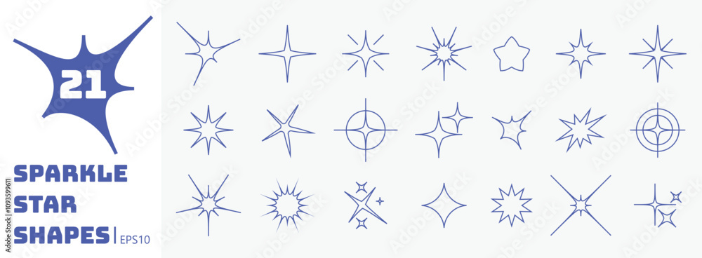 Shiny sparks silhouettes. Twinkle star particles, magic sparkle ...