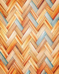 Sticker - Detailed Parquet Wood Texture Background Showcasing Intricate Patterns and Colors. Generative AI