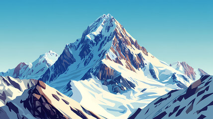 Wall Mural - mountain snowy peak