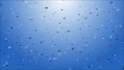 Wall Mural - digital cyberspace data matrix, blockchain network connection, binary coding hud infographic data an