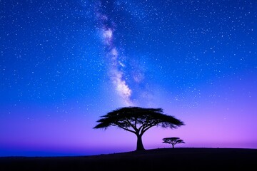 Wall Mural - Boab Tree and Milky Way in Kimberly, Western Australia.
