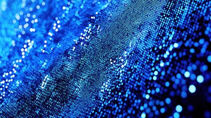 Aufkleber - Abstract Blue Pattern of Blurred Circles and Lights