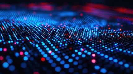Aufkleber - Abstract Pattern of Blue and Red Circular Lights