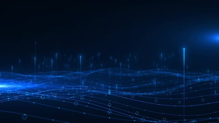 3D Animation of Global Neural networks data processing binary coding network connection business finances, computing data processing. digital matrix cyberspace concept virtual space program codes 4K