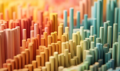 Colorful 3D Audio Wave Representation