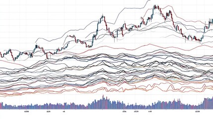 Poster - Financial Chart with Multiple Lines and Bars