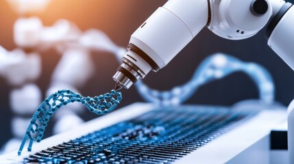 Poster - Robotic Arm Manipulating a DNA Double Helix Model
