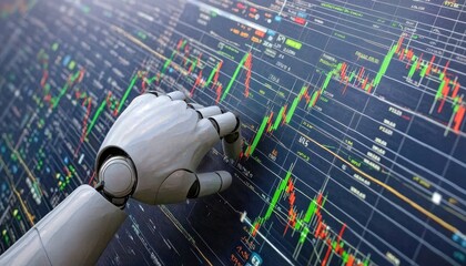 Poster - Robotic Hand Interacting with Stock Market Data on a Screen