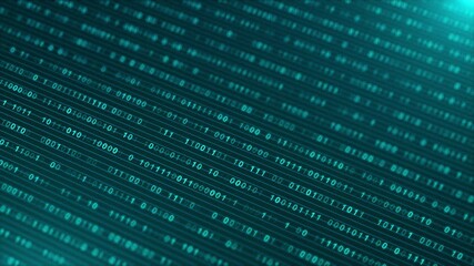 Wall Mural - digital cyberspace data matrix, blockchain network connection, binary coding hud infographic data an