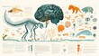 © creatfive - Infographic illustrating the evolution of brain size in various species over time.