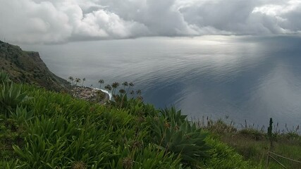 Wall Mural - scenic coastal viewpoint on madeira island