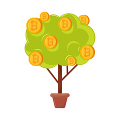 Poster - tree bitcoin cryptocurrency