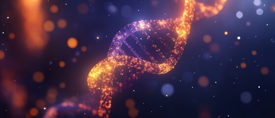Abstract DNA Double Helix Visualization