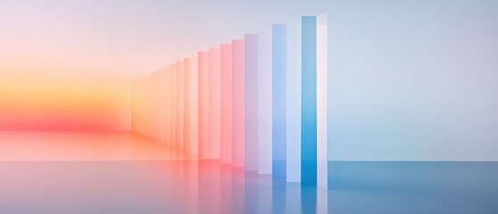 abstract geometric shapes with gradient colors creating a modern aesthetic