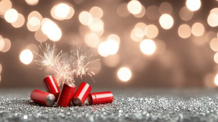 festive celebration with sparklers and colorful decorations